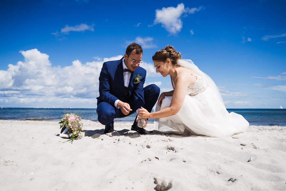Sandstrand Hochzeit Ritual