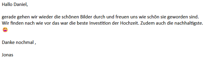 Feedback liebe Worte Jonas-Henry