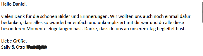 Feedback liebe Worte Sally-Otto