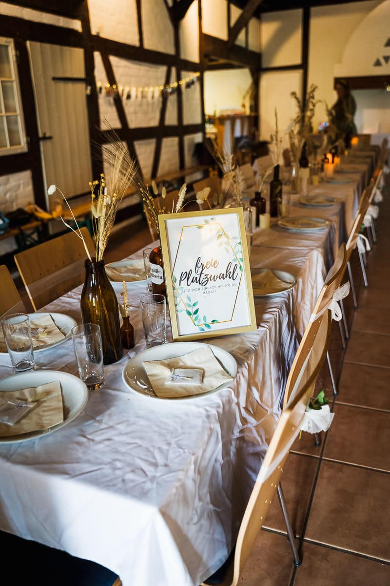 Modern Trockenblumen Deko Hochzeit